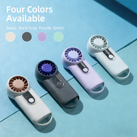 Ventilador de Mano Recargable USB Mini de 5 Velocidades, Portátil, Turbo, de Alta Velocidad, con Pantalla Digital y Gancho, para Exteriores