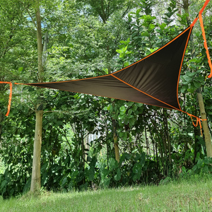 Zusammen klappbare tragbare Mesh Compact Travel Hängematte Schaukel Moderne Freizeit bett Antenne Dreieckige Hängematte - Product Image 6