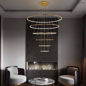 Lighting Modern Aluminum Chandelier Lamp <b>Black</b> Finish 4 Ring LED Hanging <b>Pendant</b> <b>Light</b> Ceiling Indoor 3500K Warm White - Product Image 5