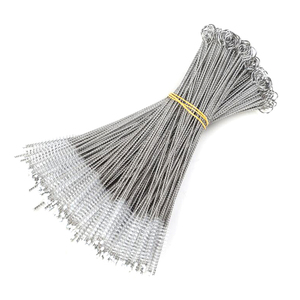Cepillo de limpieza de bambú y acero inoxidable <span class=keywords><strong>para</strong></span> <span class=keywords><strong>limpiar</strong></span> pajitas metálicas y botellas de vidrio - Product Image 3