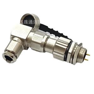 Connecteur d'aviation étanche Xunlian G12G 2 3 4 5 6 7 broches, montage sur panneau, coude en cuivre plaqué or, pour applications électriques - Product Image 2