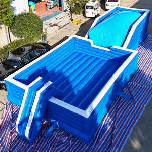 Château Gonflable Commercial Bleu en PVC de Haute Qualité, Grande Taille 20m, Hauteur 50cm, pour Adultes, Usage Extérieur, Modèle Buncy Jumping Fly <span class=keywords><strong>Man</strong></span>, Vente Chaude - Product Image 4