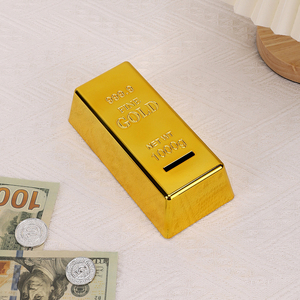 Tirelire personnalisée avec logo pour la décoration de la maison, style lingot d'or, en plastique de haute qualité, vente en gros d'usine - Product Image 3