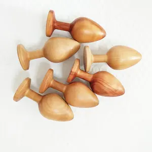 Random Nature Wood Material Anus Sex Toy Wooden Anal Plug Masturbation Sex Ass Toys for Women And Men