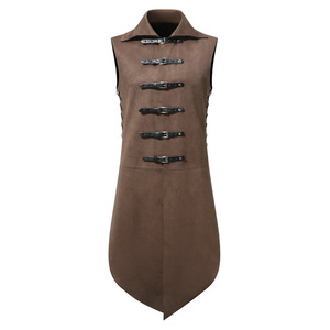 Chaleco Steampunk gótico negro para hombre, traje de hombre de doble botonadura victoriana <span class=keywords><strong>Medieval</strong></span>, chalecos, abrigo de cola, <span class=keywords><strong>disfraz</strong></span> de graduación para escenario - Product Image 5