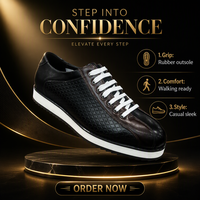 Chaussures de marche en cuir véritable pour hommes, baskets décontractées à lacets, dessus matelassé, semelle en caoutchouc, pour le bureau