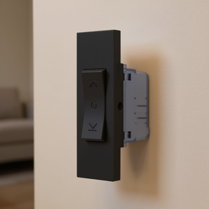 สวิตช์ปุ่มคู่แบบเชื่อมต่อสีดำ ZEN Line 1 ช่อง ติดผนัง - Product Image 3