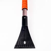 Brosse à neige pour voiture YIYE, extensible, détachable, grattoir à glace, poignée en mousse plastique, tête de brosse pivotante à 360°, 52-67 cm, pour camion, SUV, véhicules