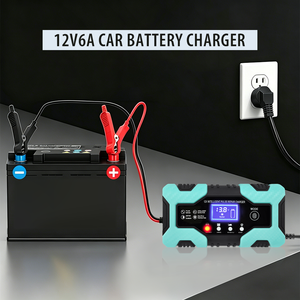 Chargeur <span class=keywords><strong>de</strong></span> <span class=keywords><strong>batterie</strong></span> intelligent rapide 12V6A universel à impulsions <span class=keywords><strong>pour</strong></span> batteries au plomb à dé<span class=keywords><strong>charge</strong></span> profonde, <span class=keywords><strong>pour</strong></span> la <span class=keywords><strong>charge</strong></span> des batteries <span class=keywords><strong>de</strong></span> <span class=keywords><strong>moto</strong></span> et <span class=keywords><strong>de</strong></span> voiture - Product Image 2