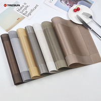 Set de Napperons de Table en PVC Tressé Gris Imperméable Personnalisé pour Cuisine et Restaurant – Idéal comme Cadeau