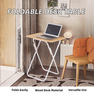 <span class=keywords><strong>Table</strong></span> d'ordinateur portable pliable en bois, <span class=keywords><strong>table</strong></span> de loisirs longue et <span class=keywords><strong>simple</strong></span> de style moderne avec chaises - Product Image 2