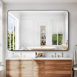 Espejo de baño autoadhesivo montado en la pared, diseño sin perforación, adecuado para uso en lavabo y maquillaje - Product Image 4