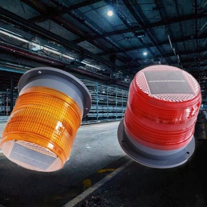 Auto On/Off Solar Powered LED Strobe Beacon <b>Light</b> for Road <b>Work</b> Safety - Product Image 1