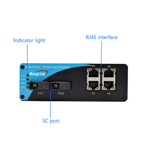 Wanglink Gigabit 4 cổng PoE 10/100/1000Mbps Ethernet + Gigabit 2 SFP khe cắm hoặc 2 SC sợi 20km với Din Rail PoE chuyển đổi - Product Image 3