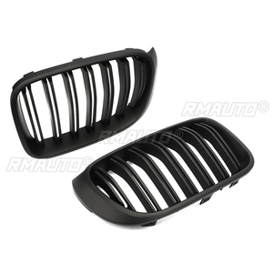 1 Par de Rejillas Delanteras Dobles de 2 Listones para Parachoques de Coche, Negro Brillante/Mate, para BMW X3 X4 F25 F26 2014 2015 2016 2017, Estilo de Coche - Product Image 3