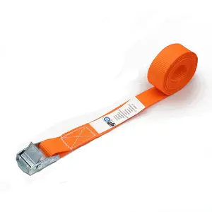 Cinghie a cricchetto con Logo personalizzato 25Mm x 2.5M fibbia cinturino a cricchetto arancione colore