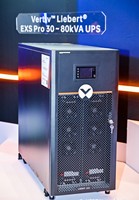 Système d'alimentation sans interruption (ASI) en tour triphasé Vertiv Liebert EXS PRO 80 kVA 80 kW 380 V avec batterie au plomb-acide pour centre de données
