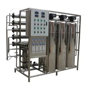 Estación de recarga Industrial de filtro RO de doble paso, máquina de ósmosis con lámpara UV