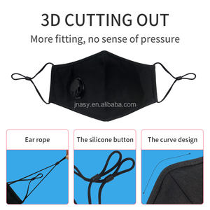 Mascarillas de Algodón Grueso de Venta Directa de Fábrica, Mascarillas de Algodón para <span class=keywords><strong>Facebook</strong></span> con Filtro, Precio al por Mayor, Diseño Curvo, Correa Ajustable para las Orejas - Product Image 4