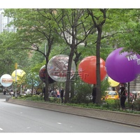 Ballon publicitaire mat gonflable en PVC, éclairage LED personnalisé, ballons imprimés publicitaires à hélium