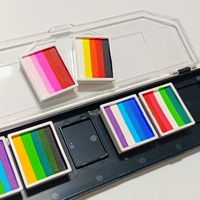 Peinture corporelle soluble dans l'eau 6 couleurs arc-en-ciel, facile à nettoyer, maquillage de fête OEM, peinture faciale en blocs