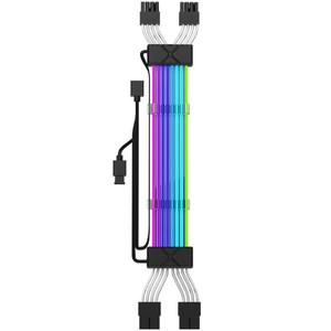 Motherboard 24-Pin <b>Power</b> Supply Extension <b>Cable</b> With 8-Pin And 3-Pin Argb Sync For <b>Pc</b> Building - Product Image 2