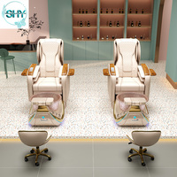 Fauteuil de pédicure multifonctionnel Shiatsu Human Touch pour salon de beauté, avec spa pour les pieds