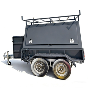 Chariot de restauration mobile classique et rétro, adapté à tous les scénarios extérieurs, idéal pour les marchés nocturnes, les stands de rue, la vente de glaces, de boissons et de snacks. - Product Image 4