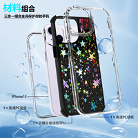Échantillon gratuit étui de téléphone antichoc à paillettes de luxe accessoire de mode de rue pour 17 16 15 14 13 12 11 8 7 Pro Max