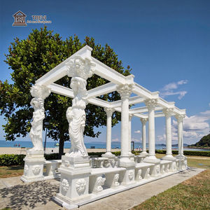 Trevi ศาลาทางเดินสี่เหลี่ยมหินอ่อนสีขาวธรรมชาติหรูหราสไตล์ยุโรปพร้อมรูปปั้นผู้หญิงกรีก - Product Image 3