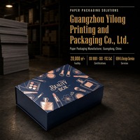 Boîte cadeau magnétique pliable avec logo personnalisé 320x220x60mm Emballage en carton rigide pour cosmétiques Soins de la peau Vente en gros Échantillon gratuit