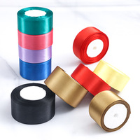 Ruban en satin polyester de 4 cm pour la décoration de gâteaux, la fixation de fleurs, matériel coloré pour la création de roses DIY, accessoires pour cheveux, décorations de mariage et de centres commerciaux