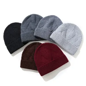 थोक अच्छी गुणवत्ता 100% ऊन सर्दियों नरम बेनी टोपी गर्म बुना हुआ टोपी