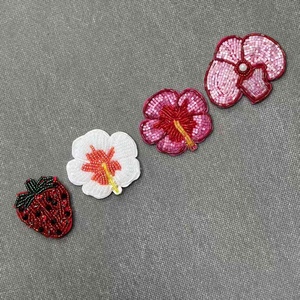Patch in Feltro con Motivi di Palma di Cocco, Fragola e Granchio per Decorazione Fai-da-Te di Giacche, Abbigliamento, Borse e Gioielli - Product Image 3