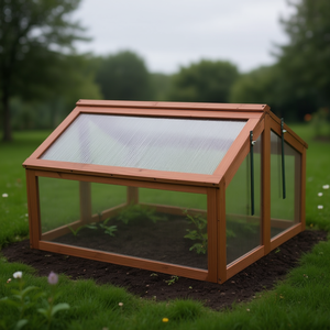 เรือนกระจกไม้สำหรับสวน ขนาด 35.5 x 31.5 x 23 นิ้ว สไตล์ดั้งเดิม ประกอบง่าย สำหรับปกป้องต้นไม้นอกบ้าน - Product Image 2