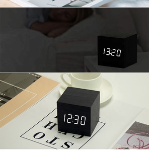 Đồng Hồ Báo Thức Để Bàn Bằng Gỗ Con Lăn Ngày Tháng Nhiệt Độ Bằng Gỗ Kỹ Thuật Số 3D Có Phông Chữ Quà Tặng Khuyến Mãi Logo Tùy Chỉnh - Product Image 5