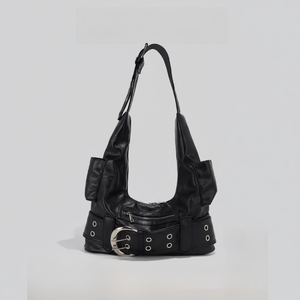 Sac bandoulière léger en nylon pour femmes et hommes, style croissant, multipoches, spacieux, à porter en bandoulière - Product Image 1