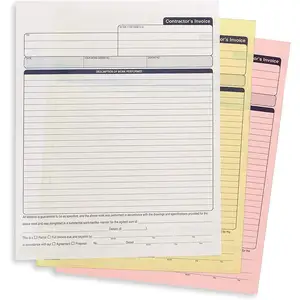 Sunkey High Quality Letter Size 3 Plys Continuous Carbonless Computer Paper NCR Paper Sheets Form Copies For Invoice