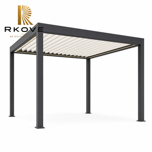 Pergola personnalisable 4x4m à baie unique avec configuration spécifique au projet pour les grands projets paysagers - Product Image 5