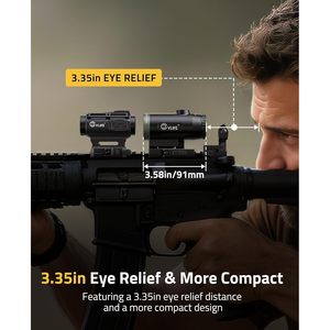 CVLIFE - Lupa de Punto Rojo 4X con Lente Objetivo de 32 mm, Totalmente Multicapa, Accesorio para Exteriores - Product Image 2