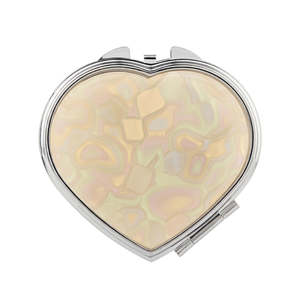Heart Compact <b>Mirror</b> Acetate Marble Pattern Double Sided Metal Frame Pocket Travel Makeup <b>Mirror</b> with <b>Acrylic</b> Plate for Women - Product Image 3