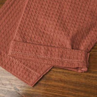 Peignoir en coton gaufré pour femme, col châle, léger, absorbant, avec poches, pour spa et maison, vente en gros