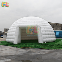 Dôme gonflable géant à double couche de 10 m de diamètre, tente igloo quatre saisons avec une chambre pour les mariages en plein air