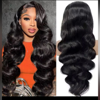 Pelucas de Cabello Humano 13x4 con Frente de Encaje HD para Mujeres Negras, Cabello Humano Peruano 26 28 30, Ondulado, Virgen, Peluca con Frente de Encaje HD