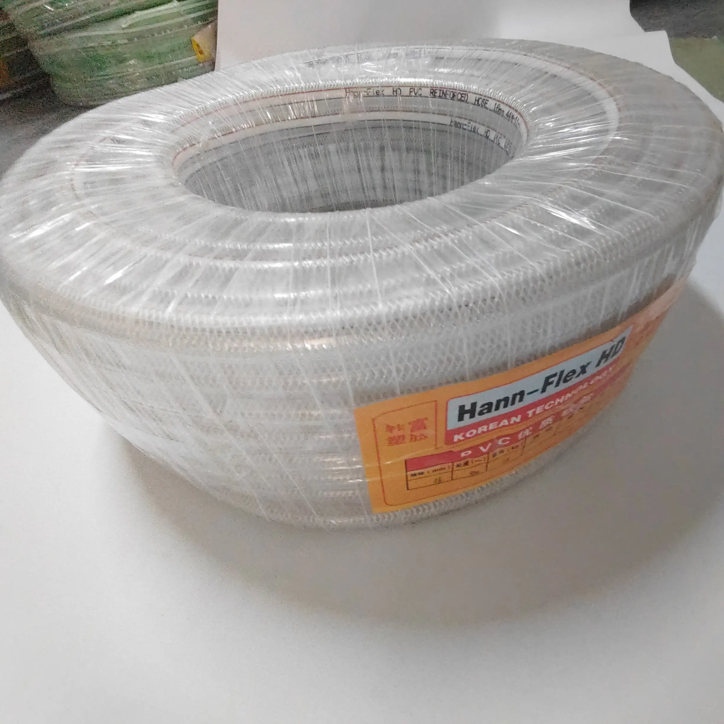 25mm 50M FarmIrrigation PVC Tubo de vinilo de plástico transparente Fibra trenzada reforzada PVC Tubo Manguera para transferencia de agua