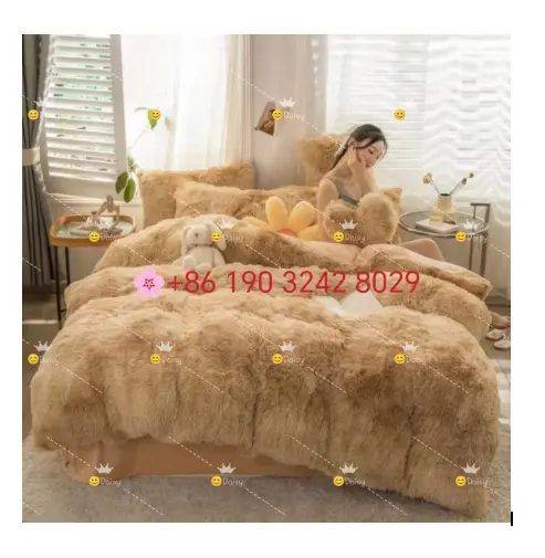 Set di biancheria da letto di peluche copripiumino di cotone da 200*250cm lenzuola per letti illuminate 2 posti draps de lit coton