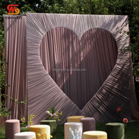 SMOOTH Arche décorative en métal blanc ondulé pour accessoires de mariage, avec draperie, chapiteau, chuppah, mandap et rideau de fond