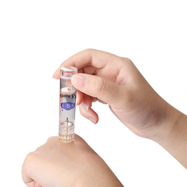 Растягивающаяся Золотая бутылка drs 2 в 1, золотой штамп dema, регулируемая Сменная головка для лица, МТС, микроиглы, Дерма-ролик с сывороткой