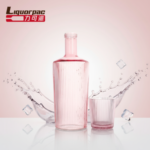 Bouteille de liqueur en verre silex personnalisée, différents styles, 700ml, 750ml, 1000ml, design scellé élégant pour vin, eau, <span class=keywords><strong>vodka</strong></span>, gin, spiritueux - Product Image 2