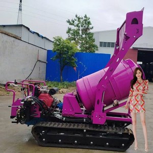 Self Loading Portable Small Concrete Mixer Construction Mini <b>Track</b> <b>Dumper</b> Crawler Truck - Product Image 1